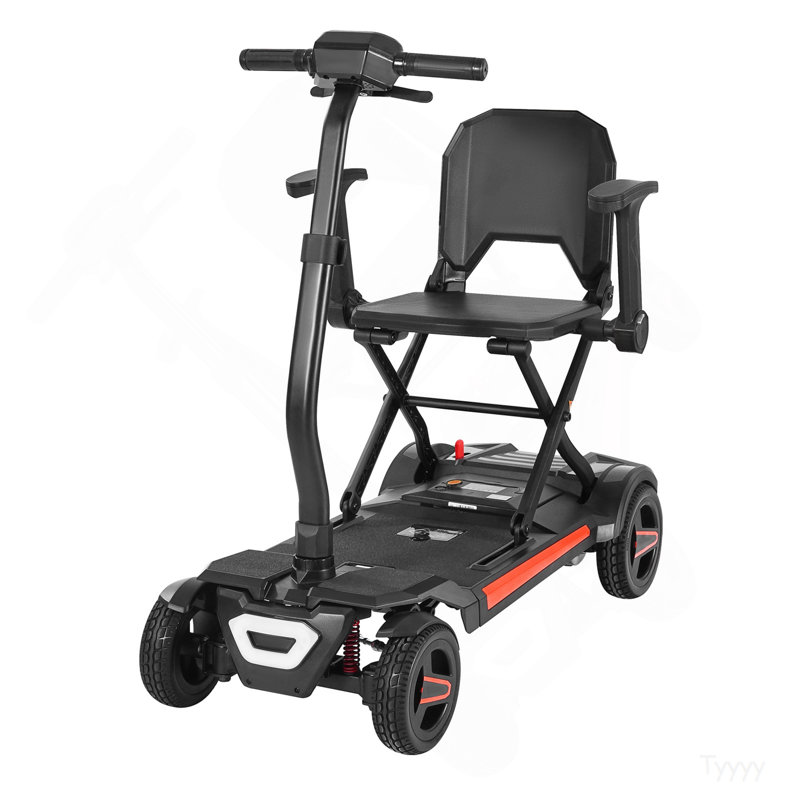 4-Wheel Electric Mobility Scooter Auto Folding Scooter With Remote Control