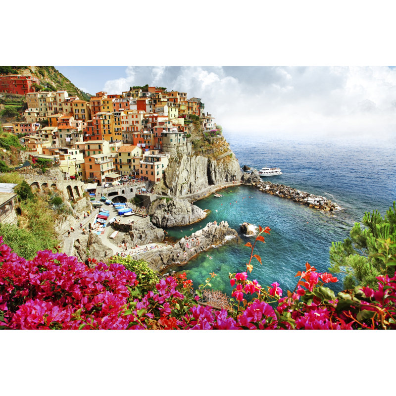 Manarola, Italie - photographie sur toile tendue, H 32 po x l 48 po