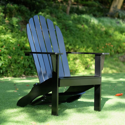 Florissant Outdoor Wood Adirondack Chair Free Tray Table by Dovecove