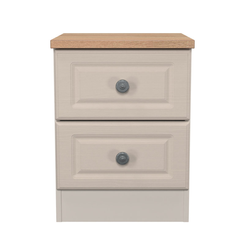 Arpelar 37cm W Manufactured Wood Bedside Table, Beige