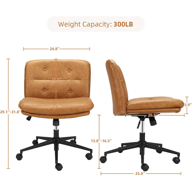 Faux Leather Swivel Accent Chair