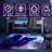 70" X 55" Purple Shadow Shooting Battle Game Rug - Colorful Bomb War Design, Polyester Non-Slip Gaming Carpet For Bedroom Playroom-885428131