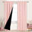 Deconovo 100 Percent Blackout with Liner Rod Pocket Curtain Panel Pair-75196900-75196902