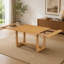 Ensemble de table et de chaises extensibles en bois massif pour 6 personnes avec banc rembourré