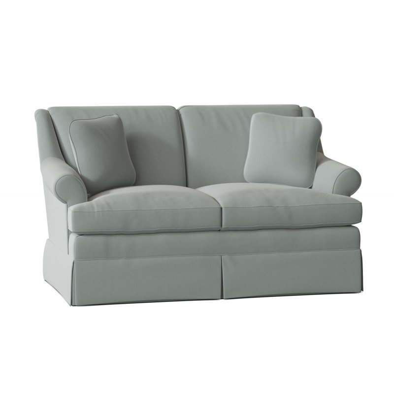 Connor Upholstered 59'' Loveseat, Peyton 21 Dove Performance Twill, Yes