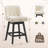 360°Bar Counter Stool with Solid Wood Frame-534398503
