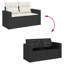 Ensemble de canapé de jardin Vidaxl noir, blanc crème