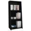 Bibliothèque Arine Space noire de 47 po - idéale pour garder votre espace bien rangé dans les petits bureaux élégants et pratiques