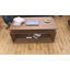 Table basse à plateau relevable hydraulique, table d'appoint flottante avec rangement en placage de bois et panneau de fibres à densité moyenne pour le salon, petit espace - noyer-130911327