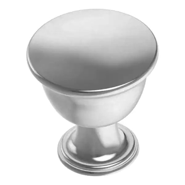 (Paquet de 5) Poignée ronde 1-1 / 8 po Foundation, Chrome poli