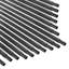 Paquet de 31 barreaux d'escalier, balustres d'escalier en acier au carbone durable de 44 po, rampe intérieure carrée en métal à 0,5 broche, balustrade creuse anti-corrosion avec trous pré-percés, noir mat