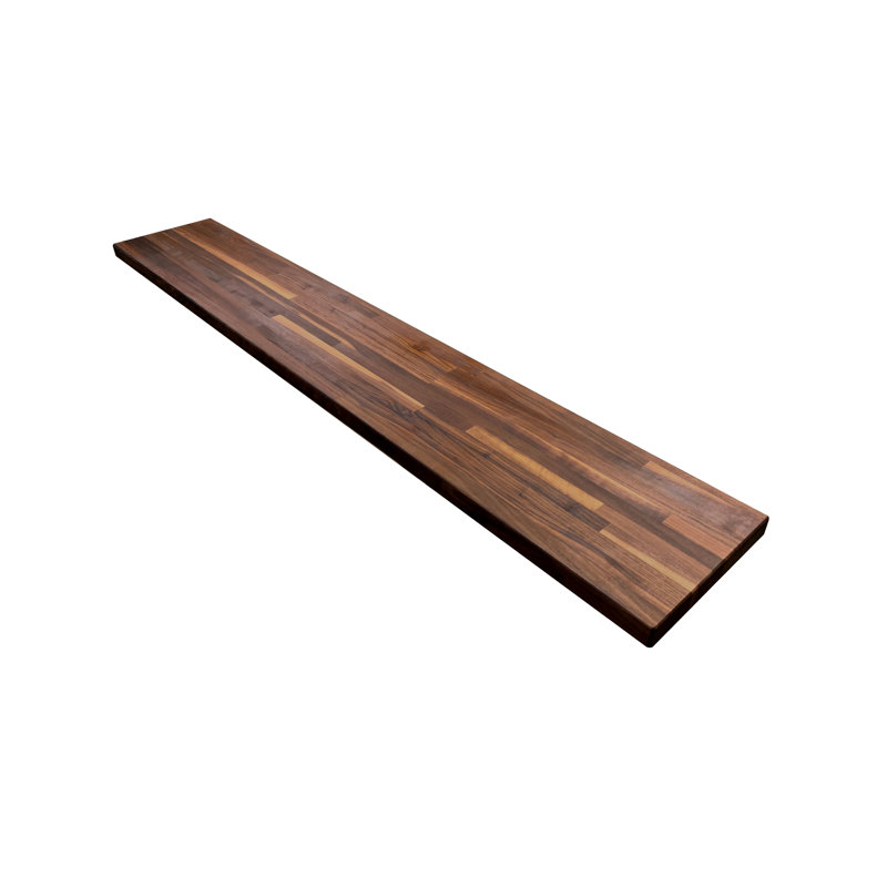 Dauna Solid Wood Accent Shelf, 1.5" x 8" x 72", Walnut