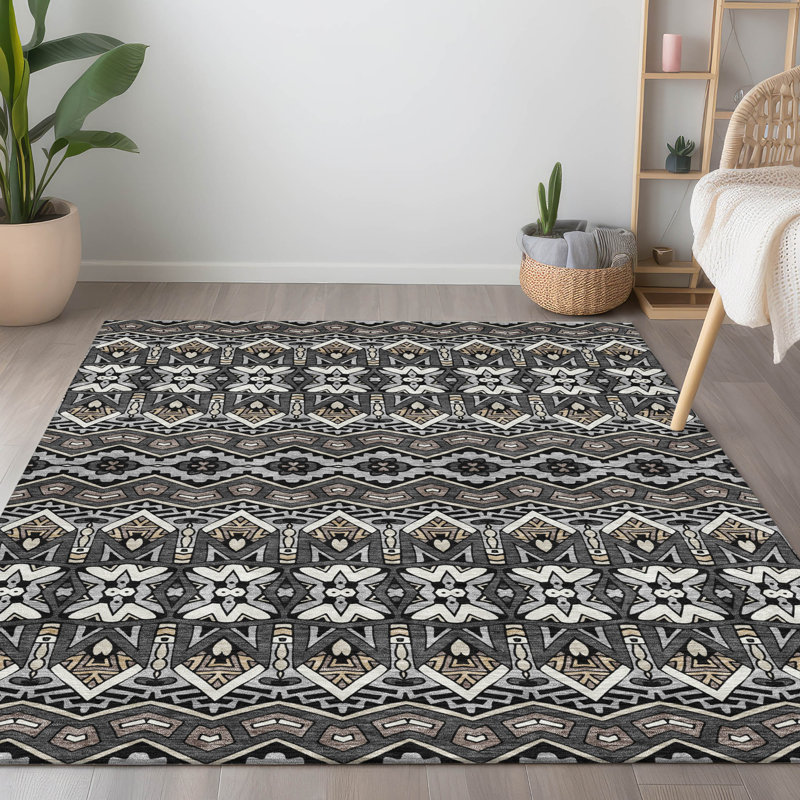 Tapis intérieur / extérieur Maliana, Rectangle de 10 pi x 14 pi