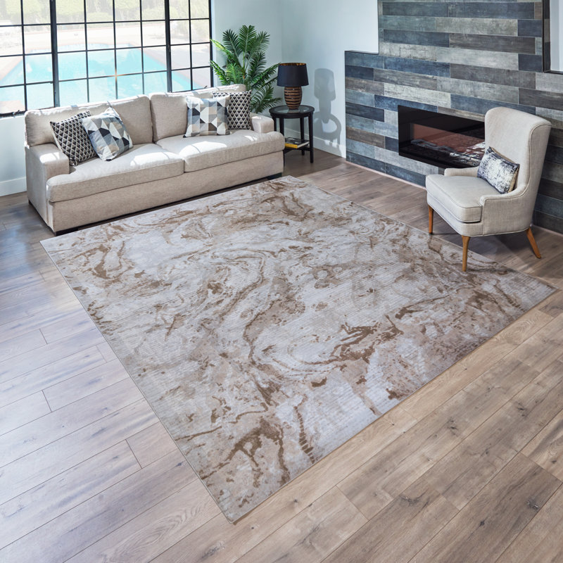 Tapis en marbre Comley Emmie, Rectangle 7 pi 10 po x 10 pi