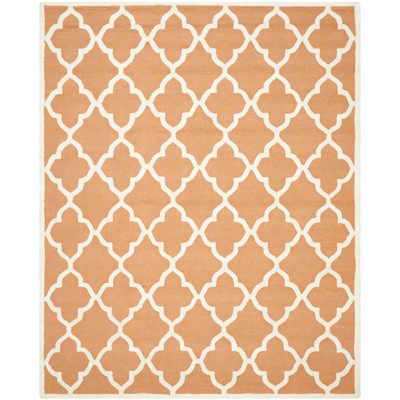 Cannen Hand Tufted Wool Geometric Rug, Rectangle 8' x 10'