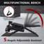 Fauteuil de remise en forme multifonctionnel, banc de musculation réglable pour l'entraînement complet du corps, banc de musculation avec pliage rapide pour la gymnastique à domicile