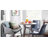 Palermo Glass Top Metal Base Dining Table-28571444-90482688-90482687