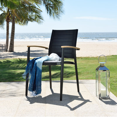 Cenka 9pc 100% FSC Solid Teak and Aluminum Outdoor Patio Dining Set