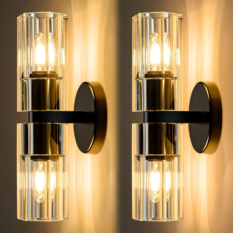 Dela Solid Brass Armed Sconce, Black