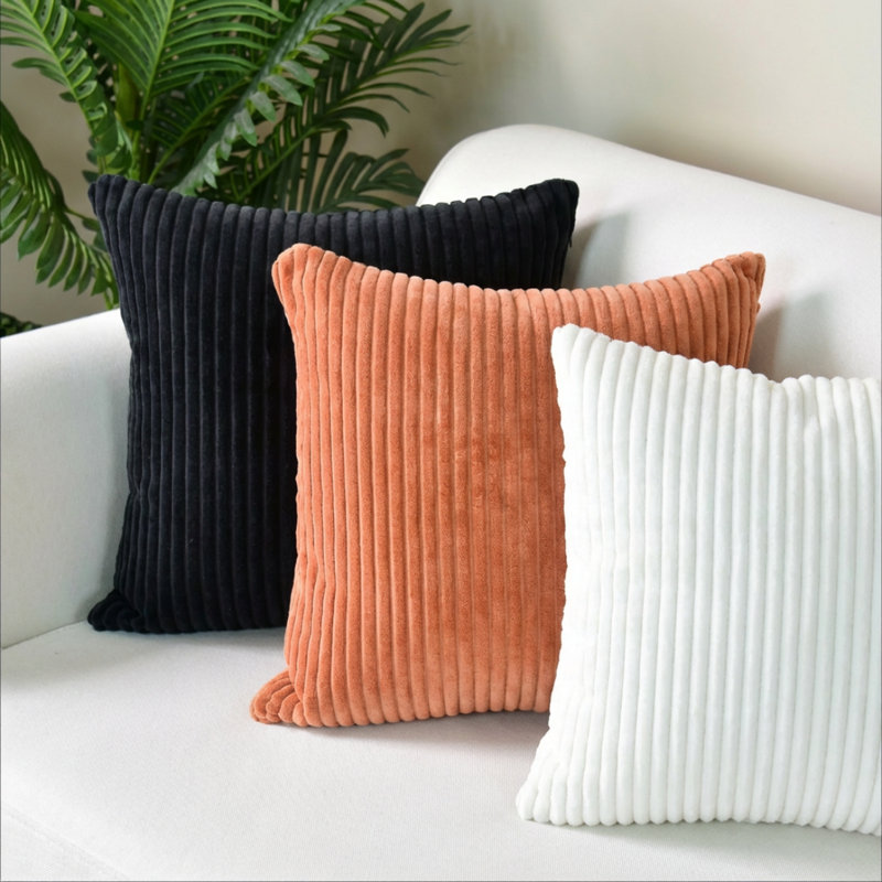 Soft Corduroy Pillow Cover, Peach