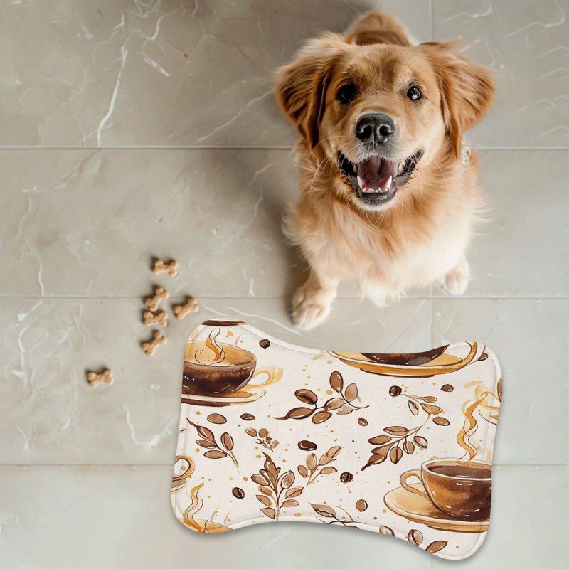 Coffee Splash - Tapis d'alimentation en os 1 pièce