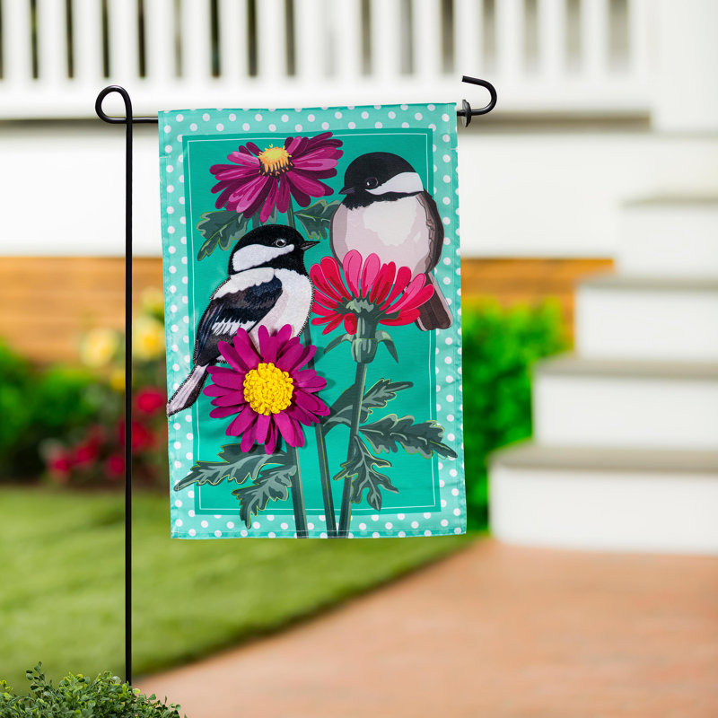 Drapeau de jardin Chickadee Friends