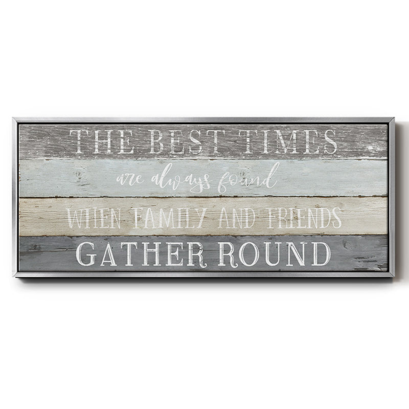 Best Times- Framed Canvas, 12" H x 30" W