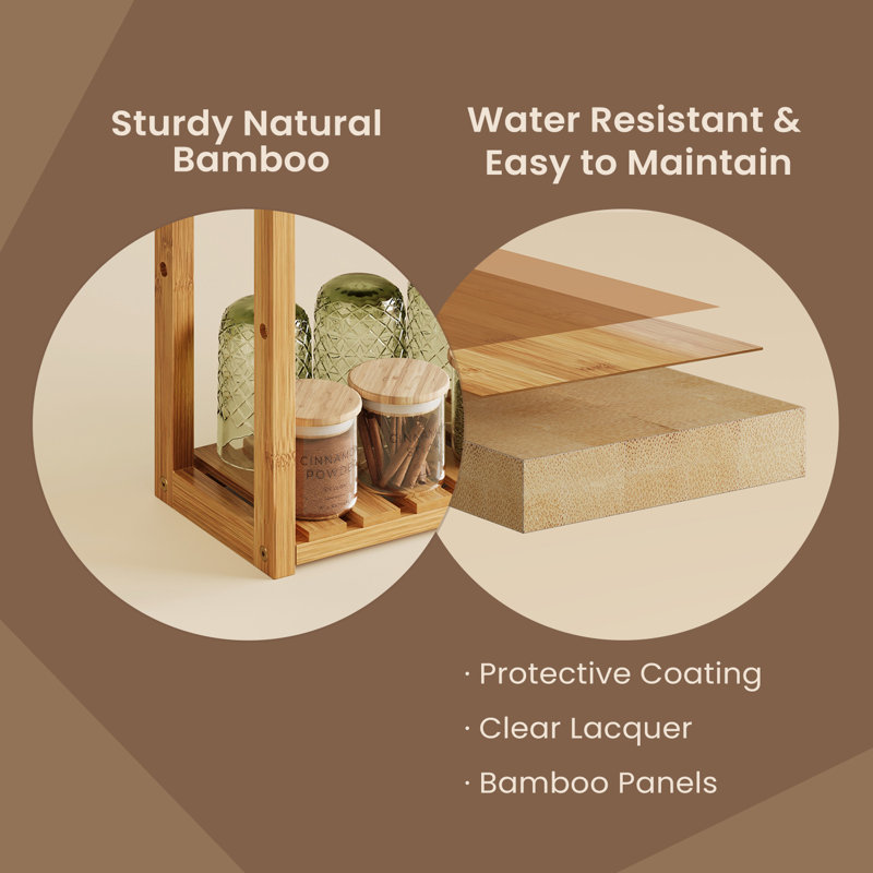Loewen Solid Wood Bathroom Shelves, Natural