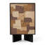 Armoire d'appoint moderne en bois massif noir-517827708