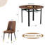 Ensemble de table de salle à manger 42 po pour 4 personnes, ensemble de table de salle à manger, ensemble de table et chaises de cuisine 5 pièces, pour le salon, petit espace (inclure 4 chaises brunes)-1801389875