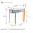 American-style curved console table