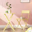 Ensemble bistro 3 pièces de table ronde pliable et chaises-820252523