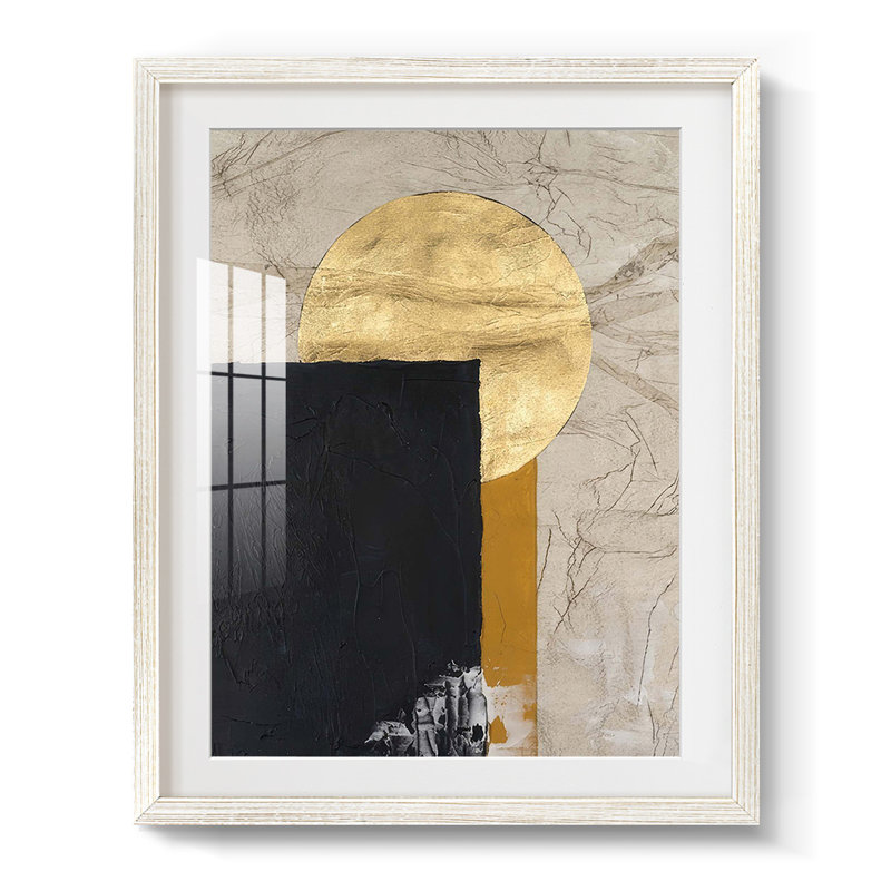 Adorned I géométrique - impression encadrée, H 28,5 po x l 20,5 po, Blanc