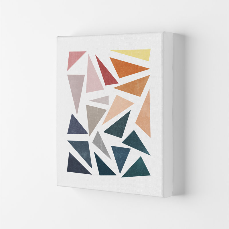 Abstract Colourful Geometric Original - Print, 30cm H x 21cm W x 1cm D, Unramed