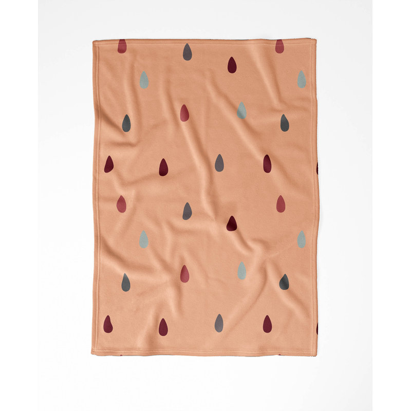 Dino Drops, Peach, 50" W x 60" L