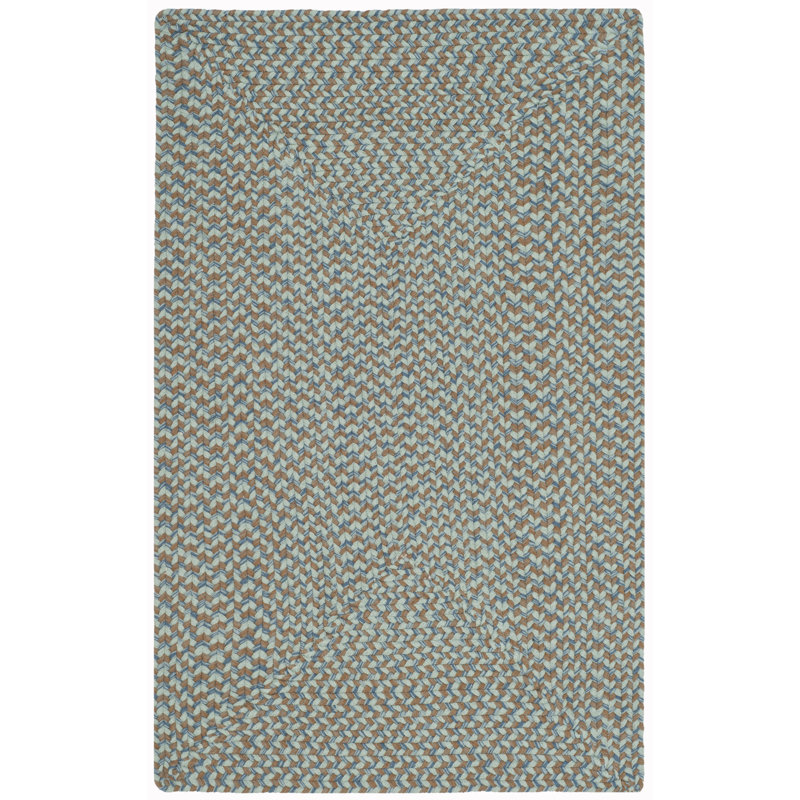 Tapis de couleur unie en coton tissé à la main Garbrand, Rectangle 4 pi x 6 pi