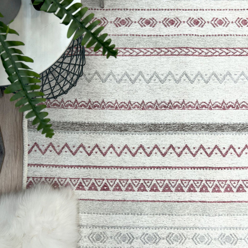 Alfa Rich Mauve Lilac Cream Area Rugs for Living Room Bedroom Kitchen Dining, Runner 2'6" x 4'9"