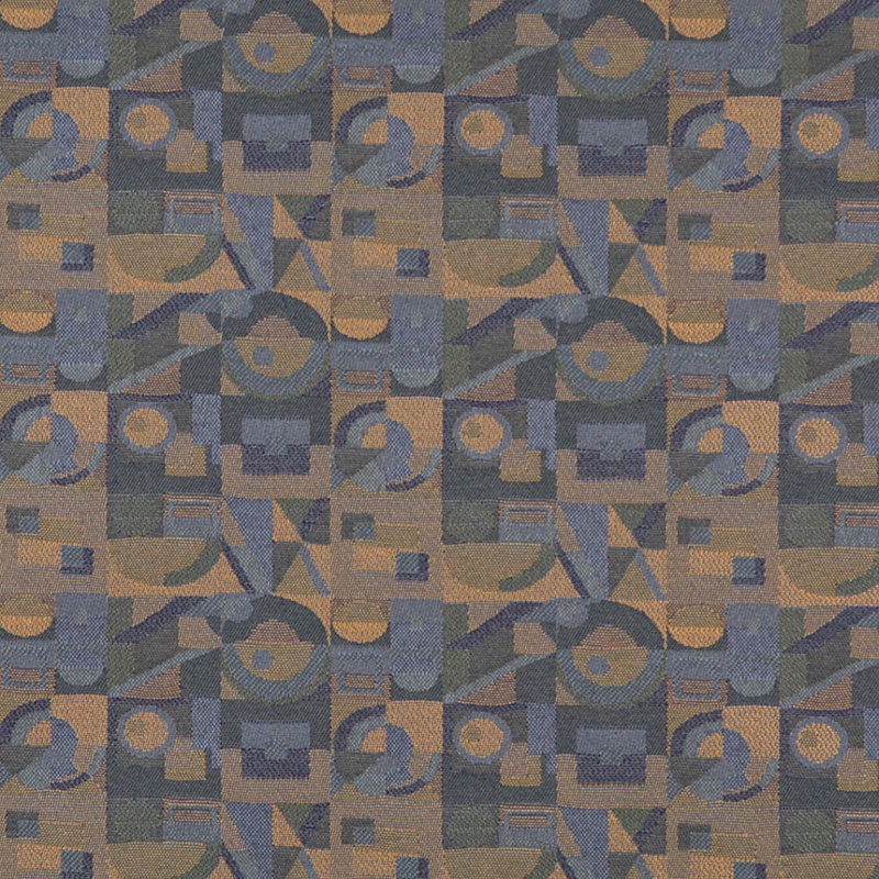 Tissu géométrique, Bleu