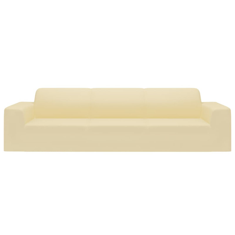 Box Cushion Sofa Slipcover, Cream