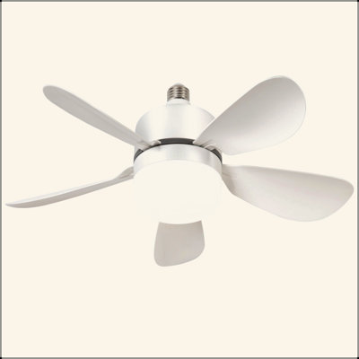 Ventilateur de plafond à douille 16 pouces avec ventilateur à vis à distance et moteur à courant continu silencieux 3 vitesses de vent