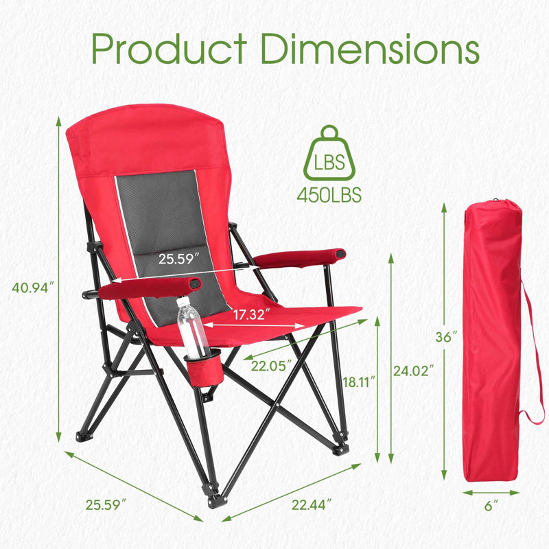 Chaise pliante d'extérieur rouge, Rouge