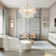 Yavette 6 - Light Dimmable Modern Cluster Glass Chandelier