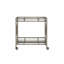 Kristensen Mirrored & Antique Gold Finish Serving Cart