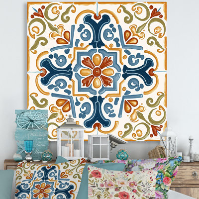 " Mediterranean Tiles In Retro Blue II "
