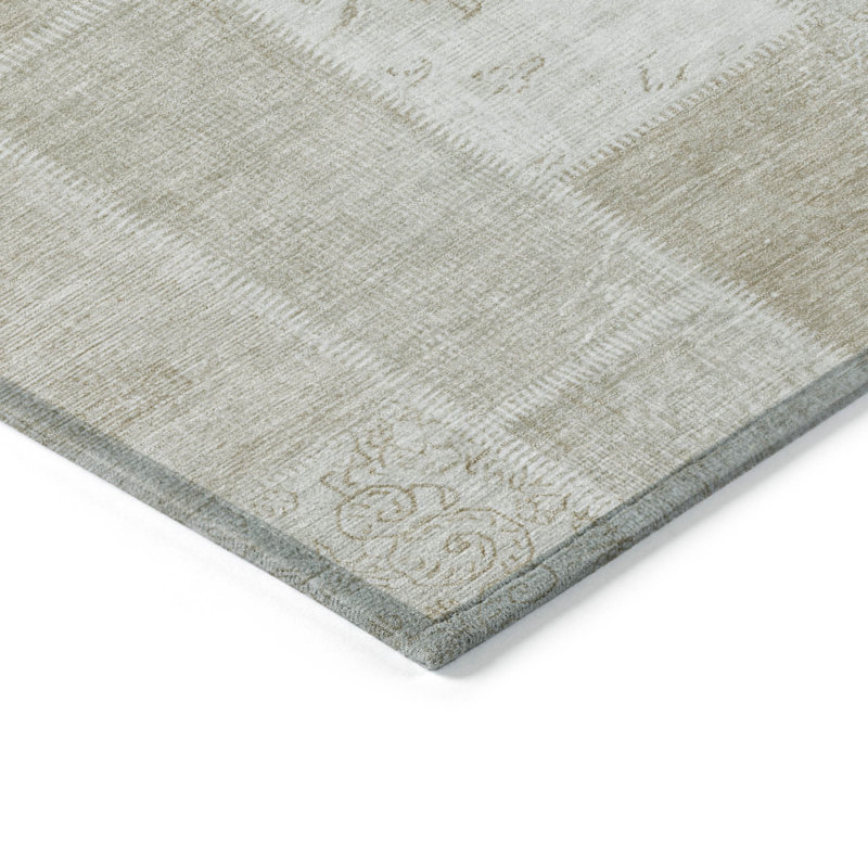 Tapis intérieur / extérieur 9 pi x 12 pi taupe beige et brun clair
