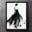 «Black Elegant Vintage Elegant Lady», reproduction d'art encadrée de style rétro-869336732