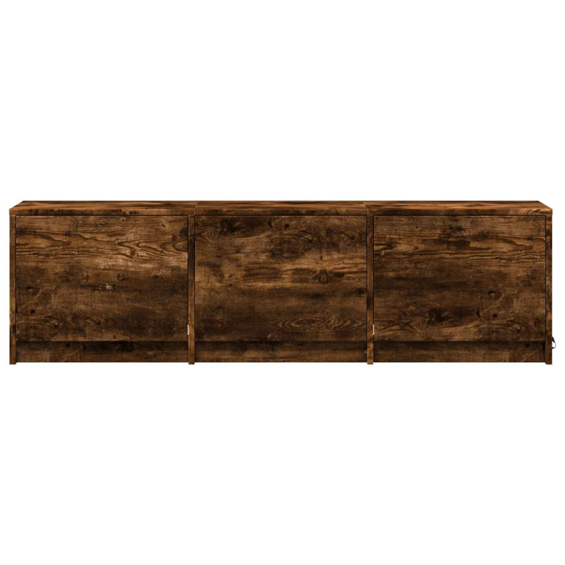 TV Stand, 40cm H x 140cm L x 34cm W, Smoked Oak