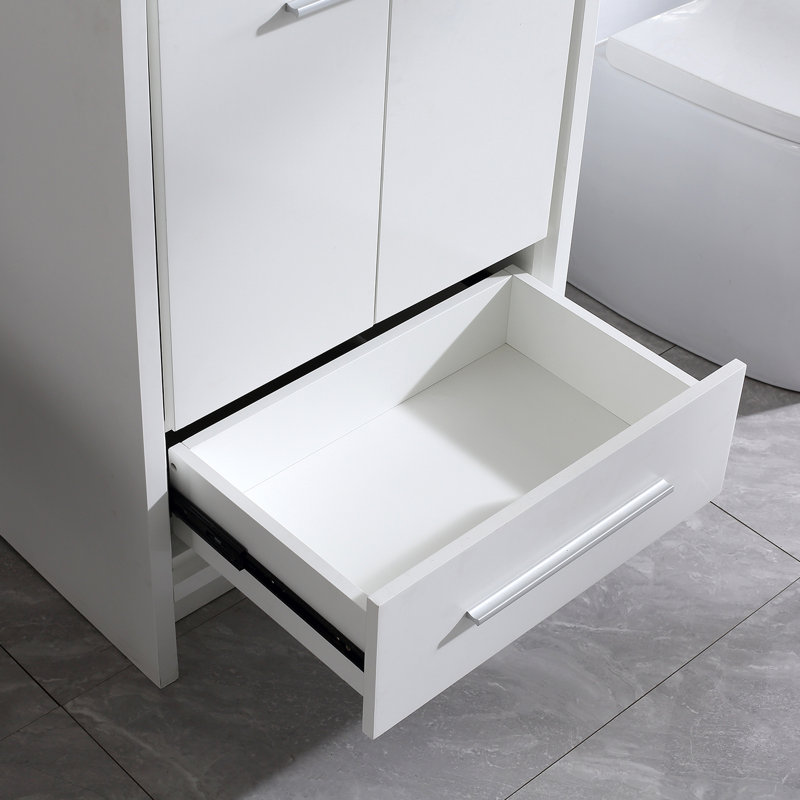 Ensemble de meuble-lavabo simple 24 po avec miroir Waddon