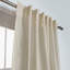 Linen Blend Semi Sheer Rod Pocket And Back Tab Curtain (Single Panel)-2047075295-2047075280