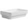 Los Flexi 19" x 12" White Drop-In Bathroom Sink with Pop-Up Drain, Semi-Recessed Ceramic Vessel Sink